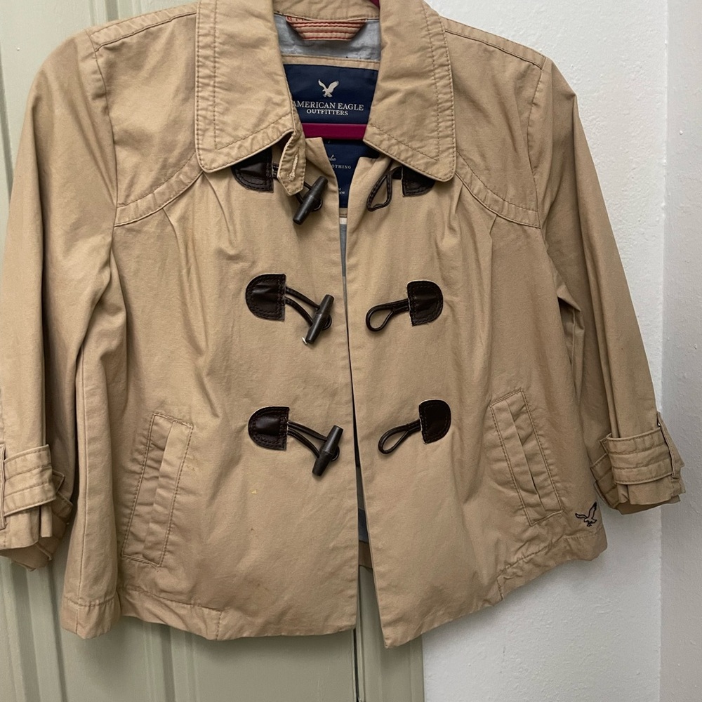 American Eagle Tan Toggle Jacket - image 1